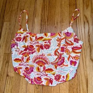 Cropped Floral Tank